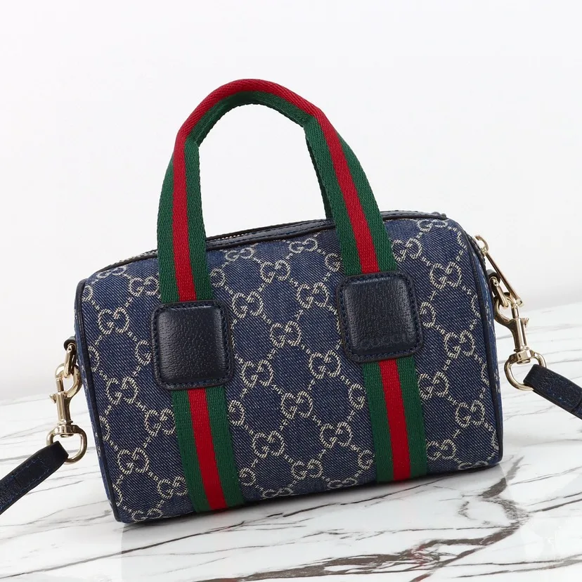 Gucci Mini GG blue and white GG denim Handbag