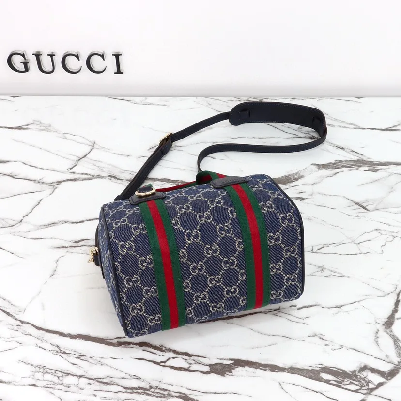 Gucci Mini GG blue and white GG denim Handbag
