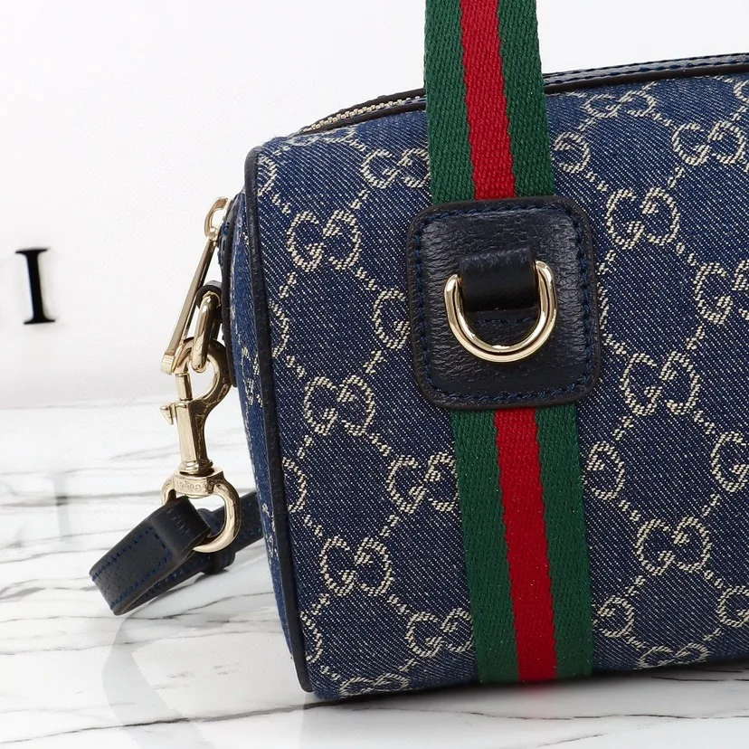 Gucci Mini GG blue and white GG denim Handbag