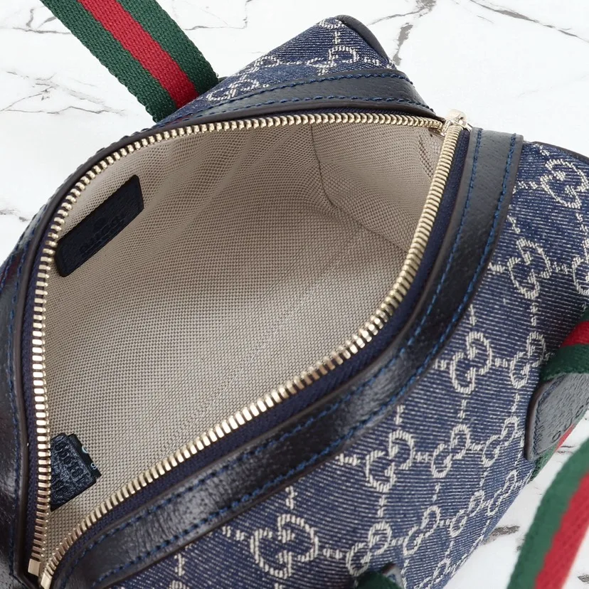 Gucci Mini GG blue and white GG denim Handbag