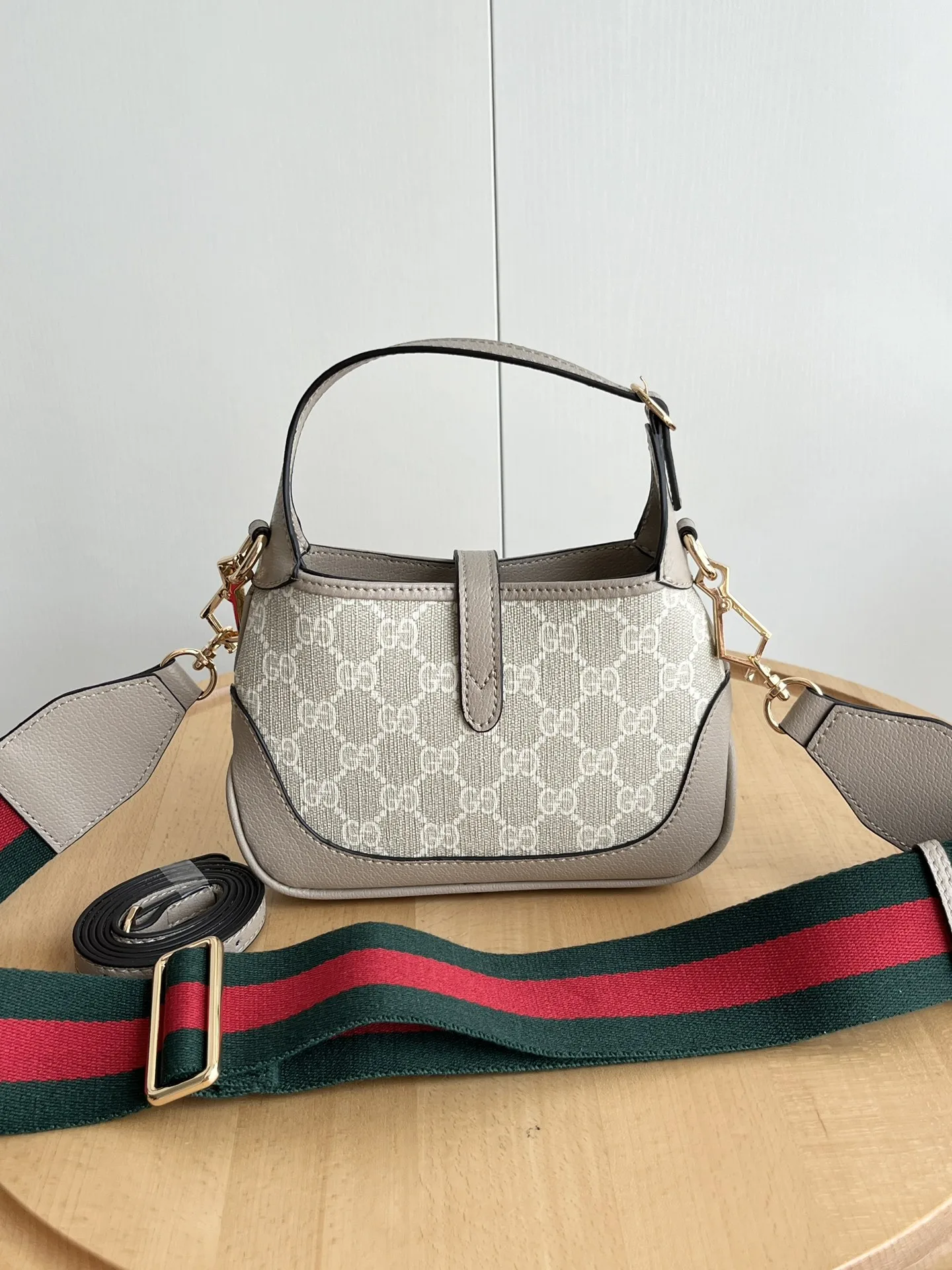 Gucci Jackie 1961 Mini GG And Leather Bag