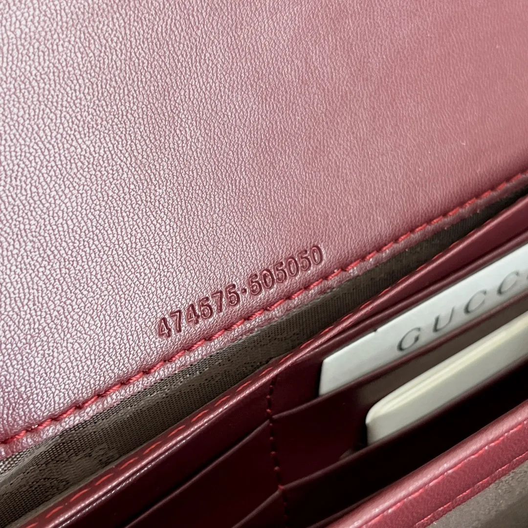 Gucci Marmont Chain Wallet - Red Wallet