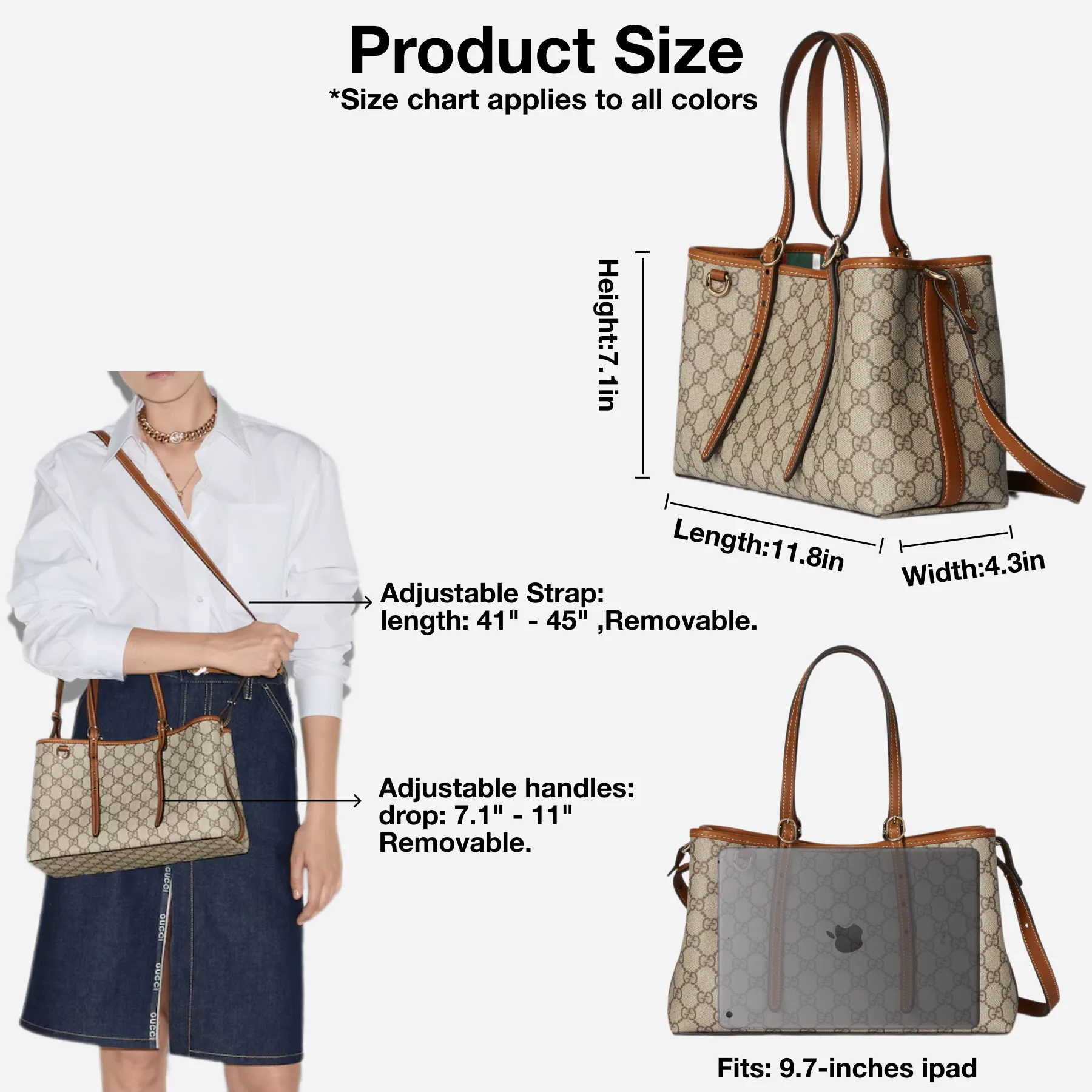 Gucci GG Emblem Medium Black tote bag