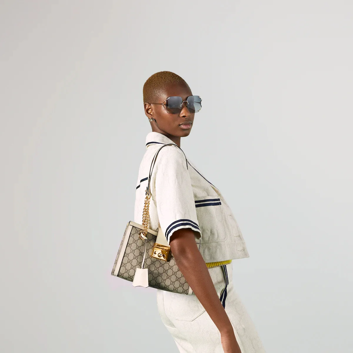 PADLOCK SMALL SHOULDER BAG