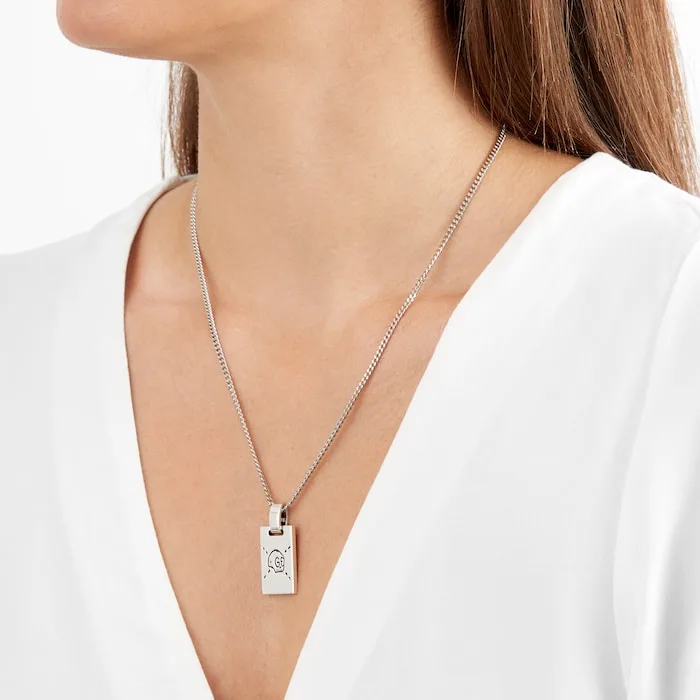Sterling Silver Ghost Pendant Necklace YBB45531500100U