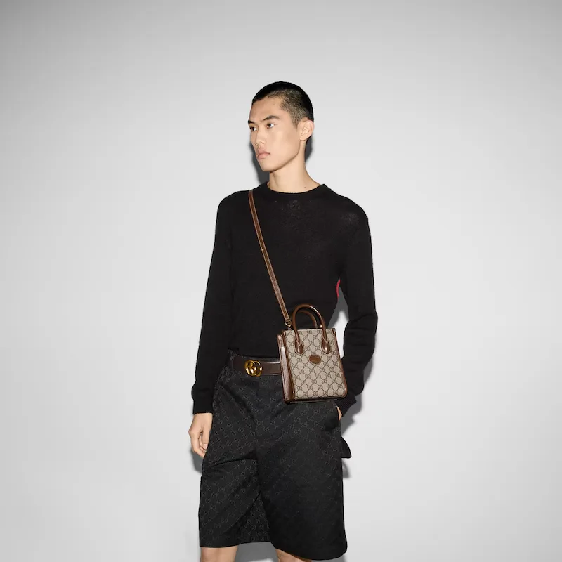 Mini tote bag with Interlocking