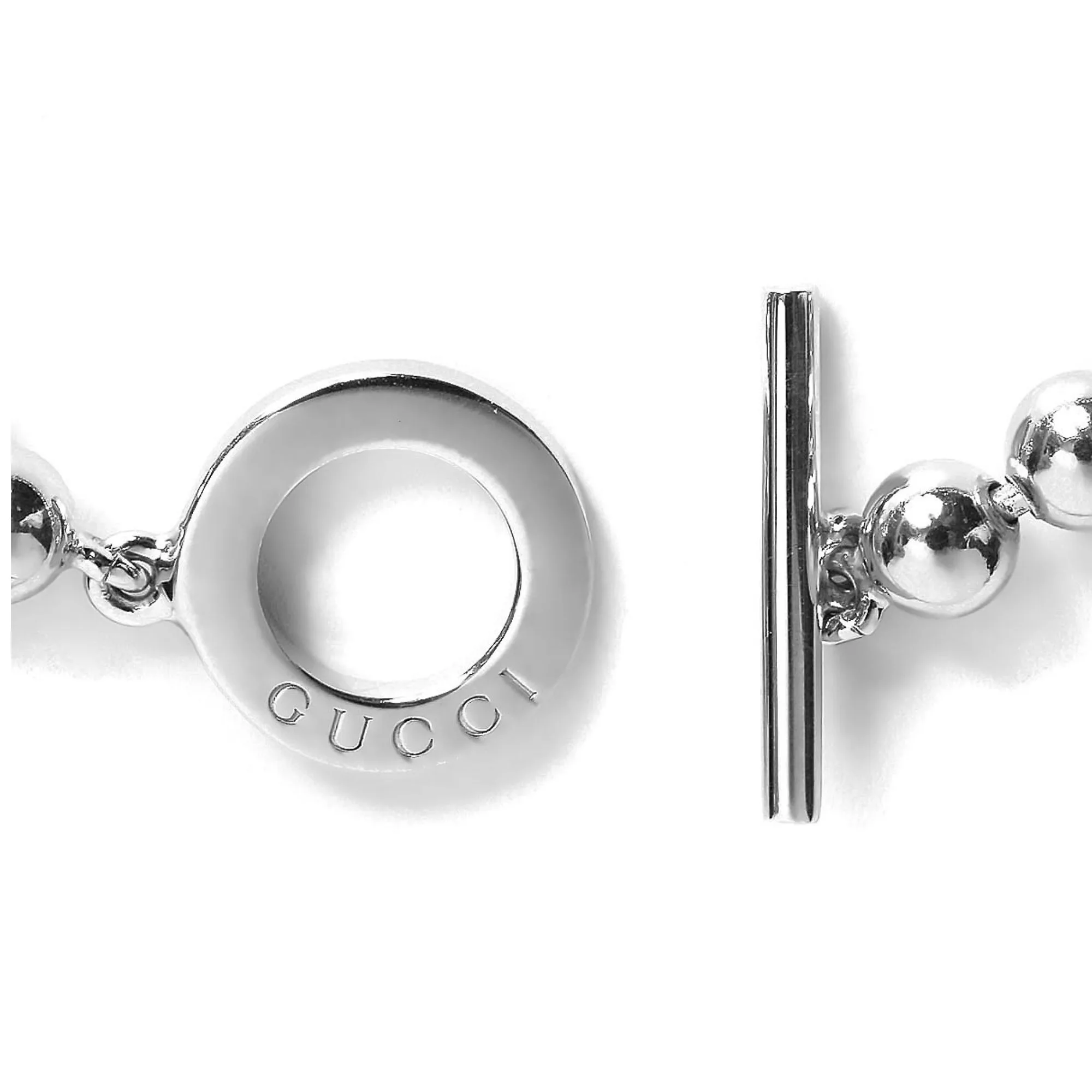 BRACELET WITH PENDANTS SILVER INTERLOCKING