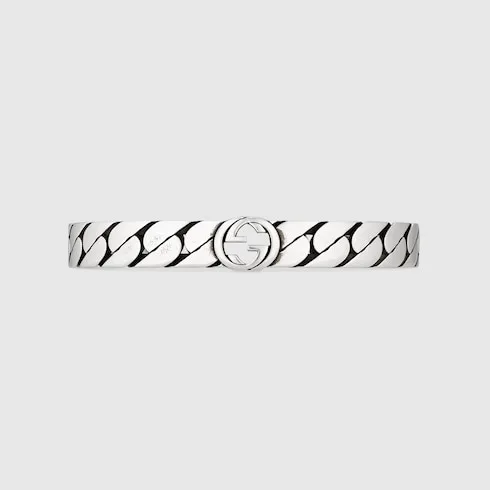Wide Interlocking G bracelet
