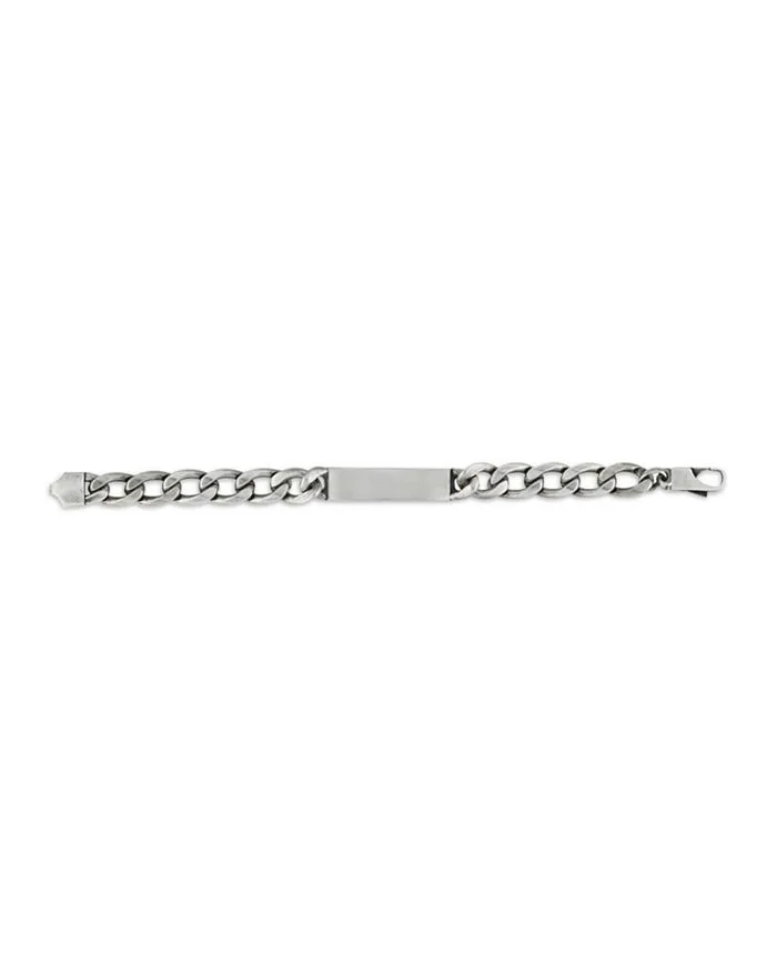 Sterling Silver Turquoise Enamel Logo ID Bracelet