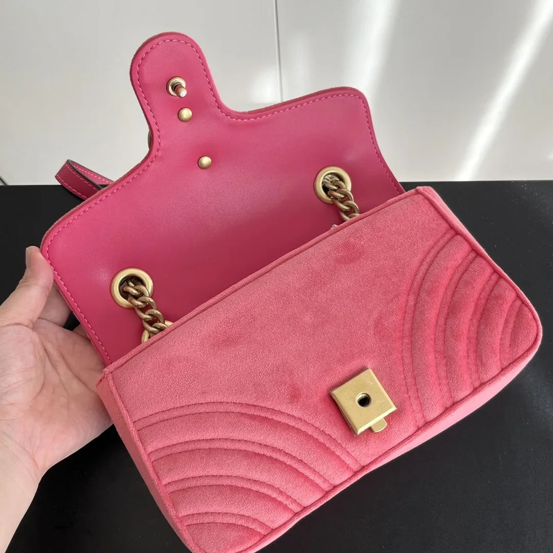 Gucci GG Marmont Velvet Collection - Red Cherry Blossom Bag