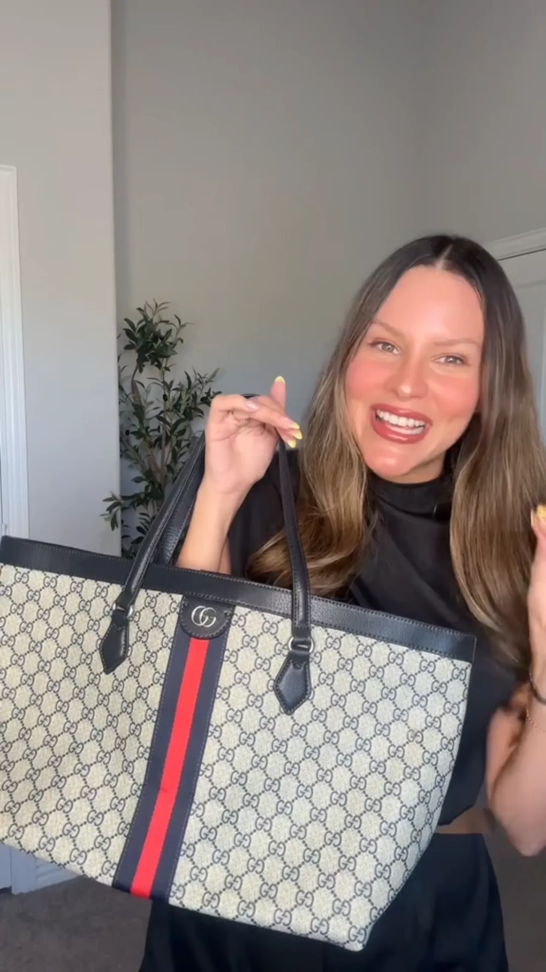 Gucci Ophidia medium tote bag Blue- Bag