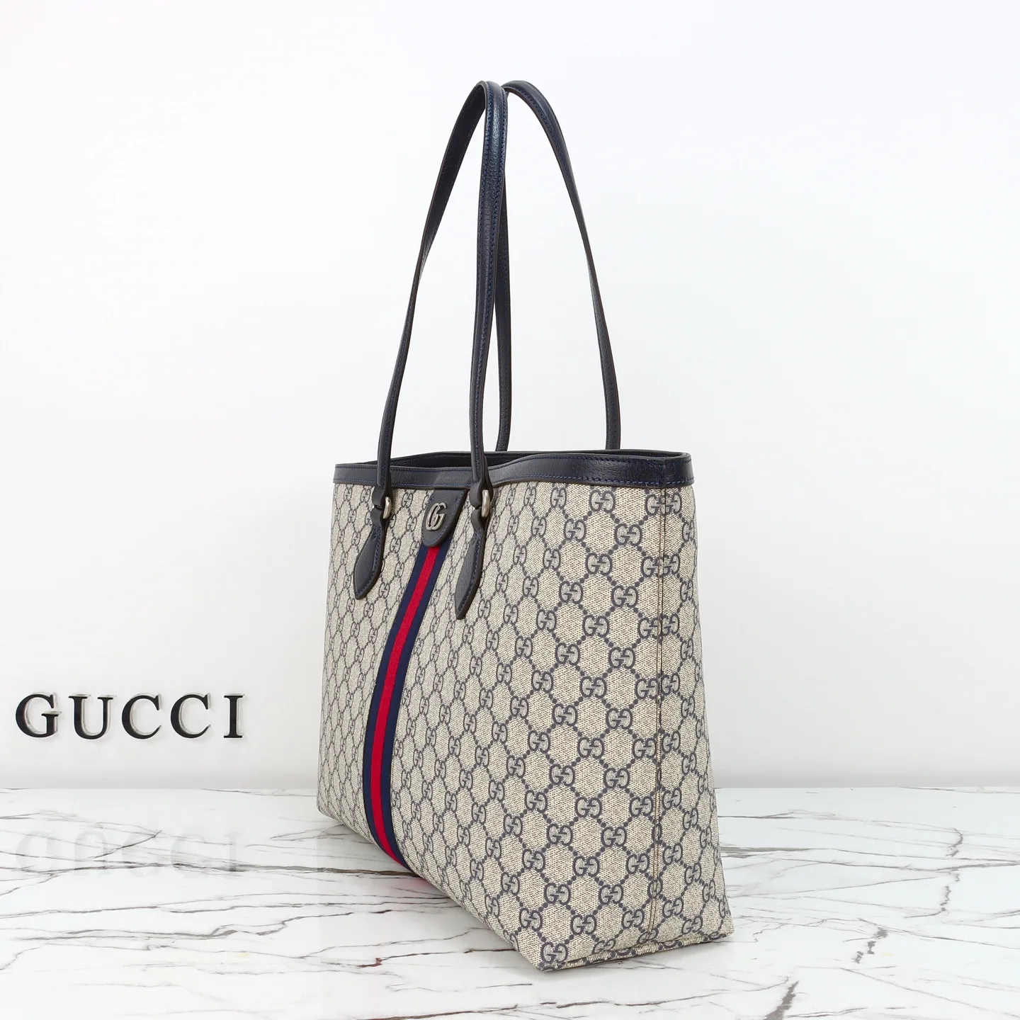 Gucci Ophidia medium tote bag Blue- Bag