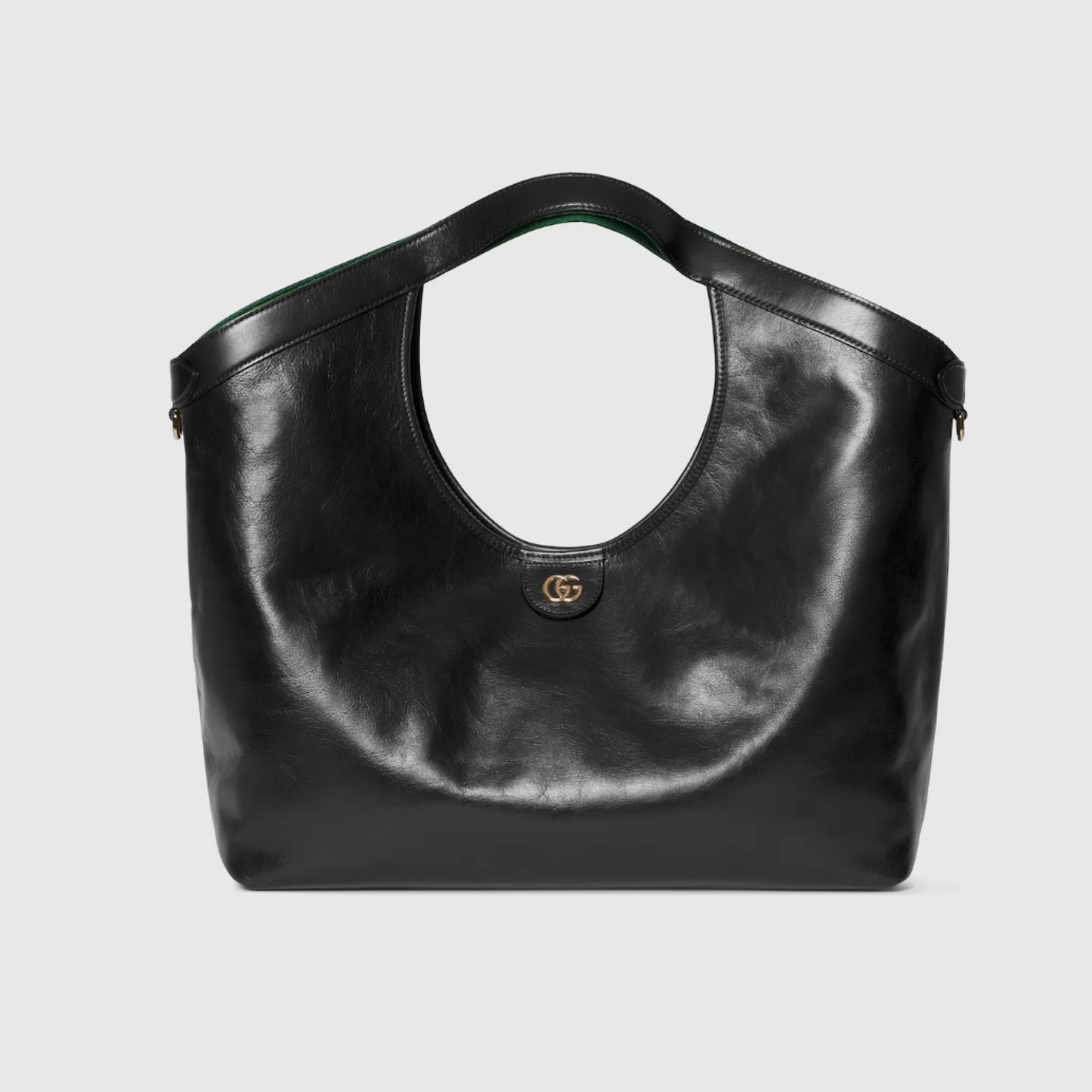 Gucci Giglio large tote bag - Black soft glossy leather
