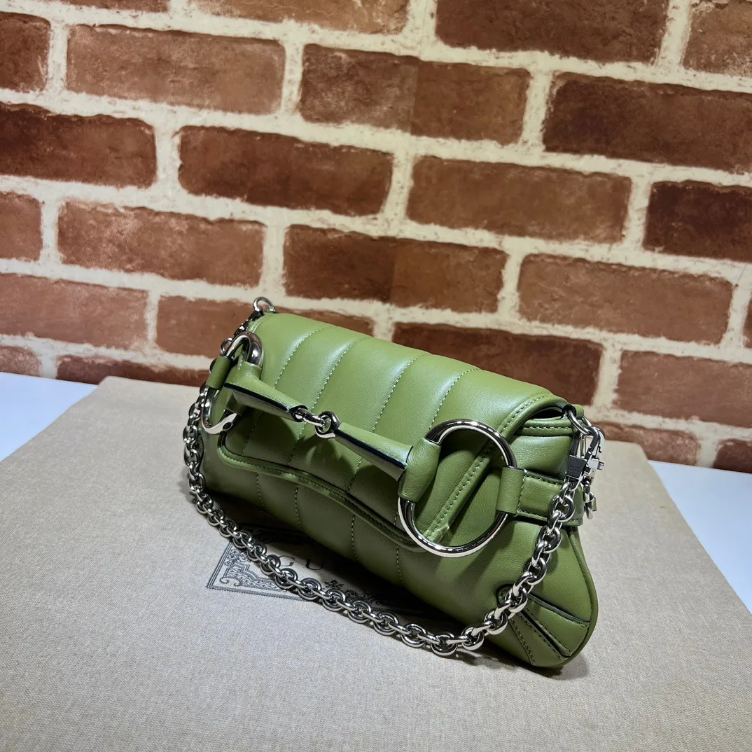 Gucci Horsebit Chain Small Shoulder Bag Green - Bag