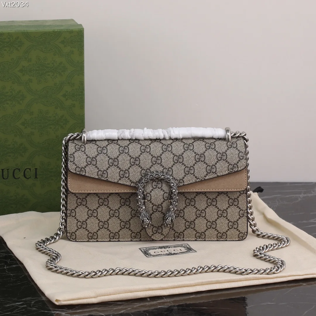 [TOP]Gucci DIONYSUS GG Small Shoulder Bag With Beige - Bag