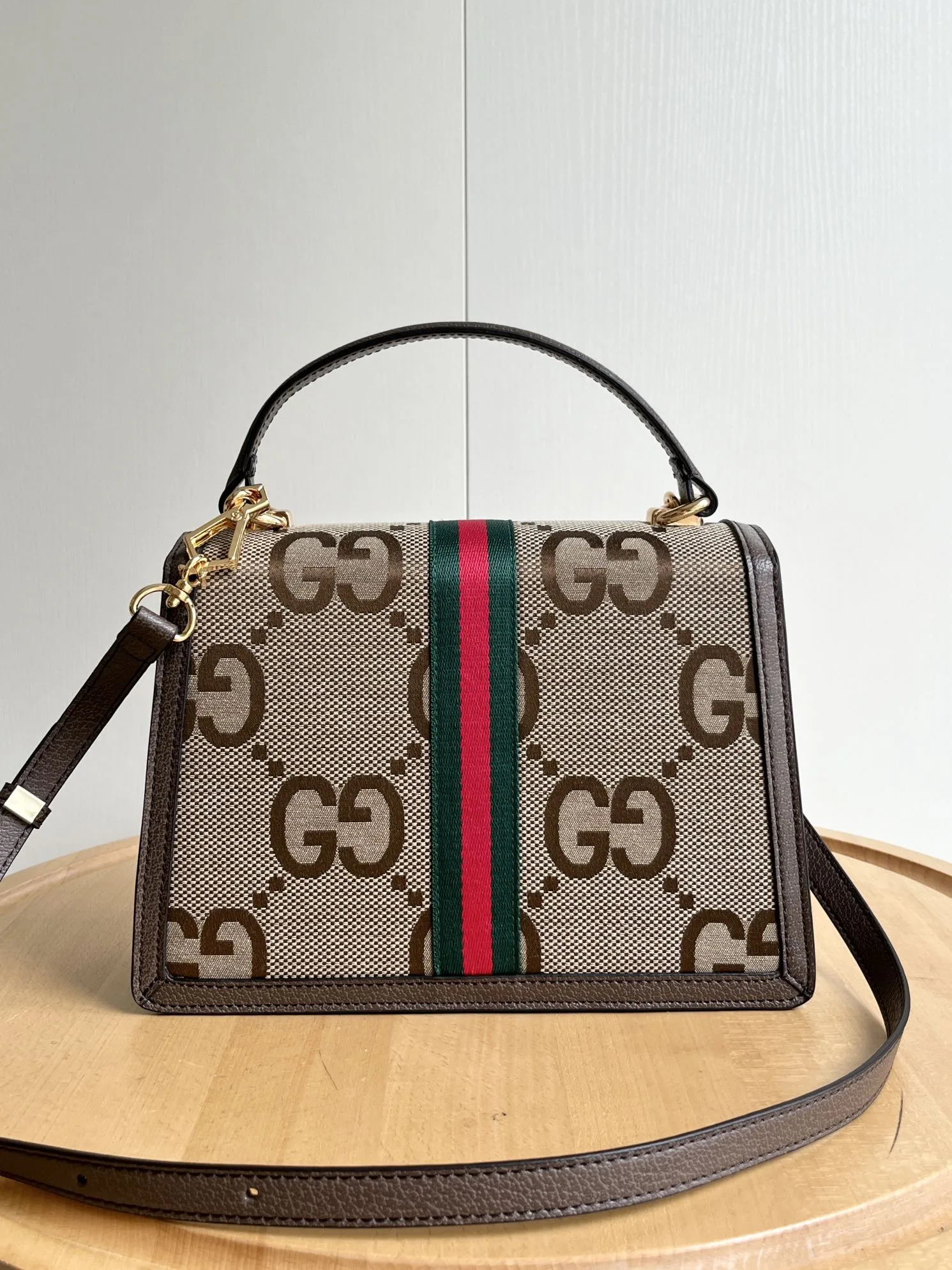 Gucci Jumbo GG Canvas Small Ophidia Top Handle - Bag