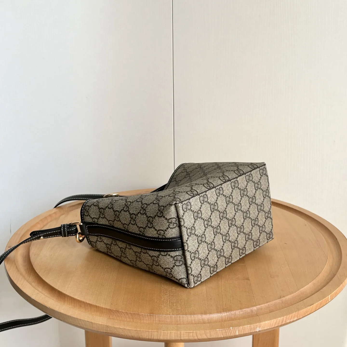 Gucci GG Emblem Bucket Bag - Black