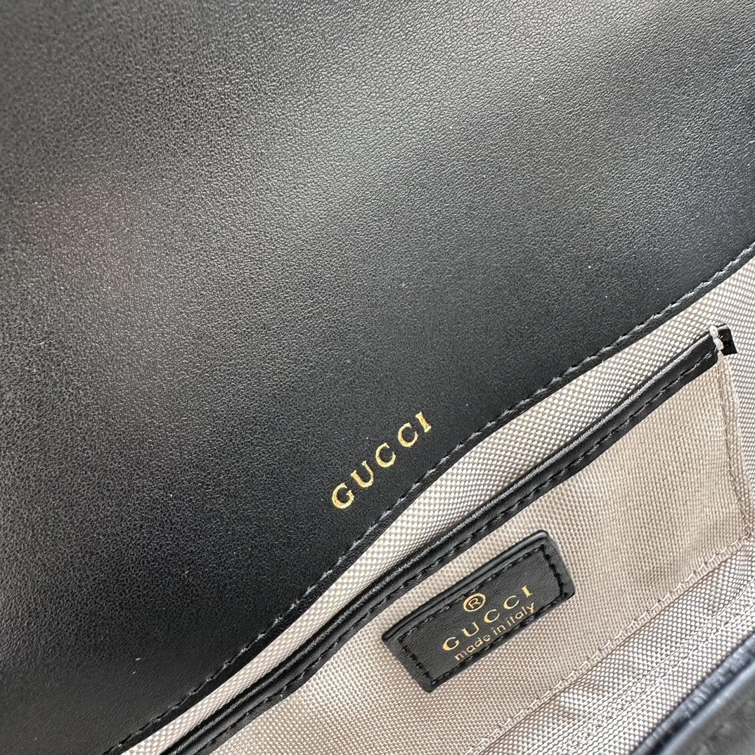 Gucci Horsebit 1955 Small Black Leather Shoulder Bag