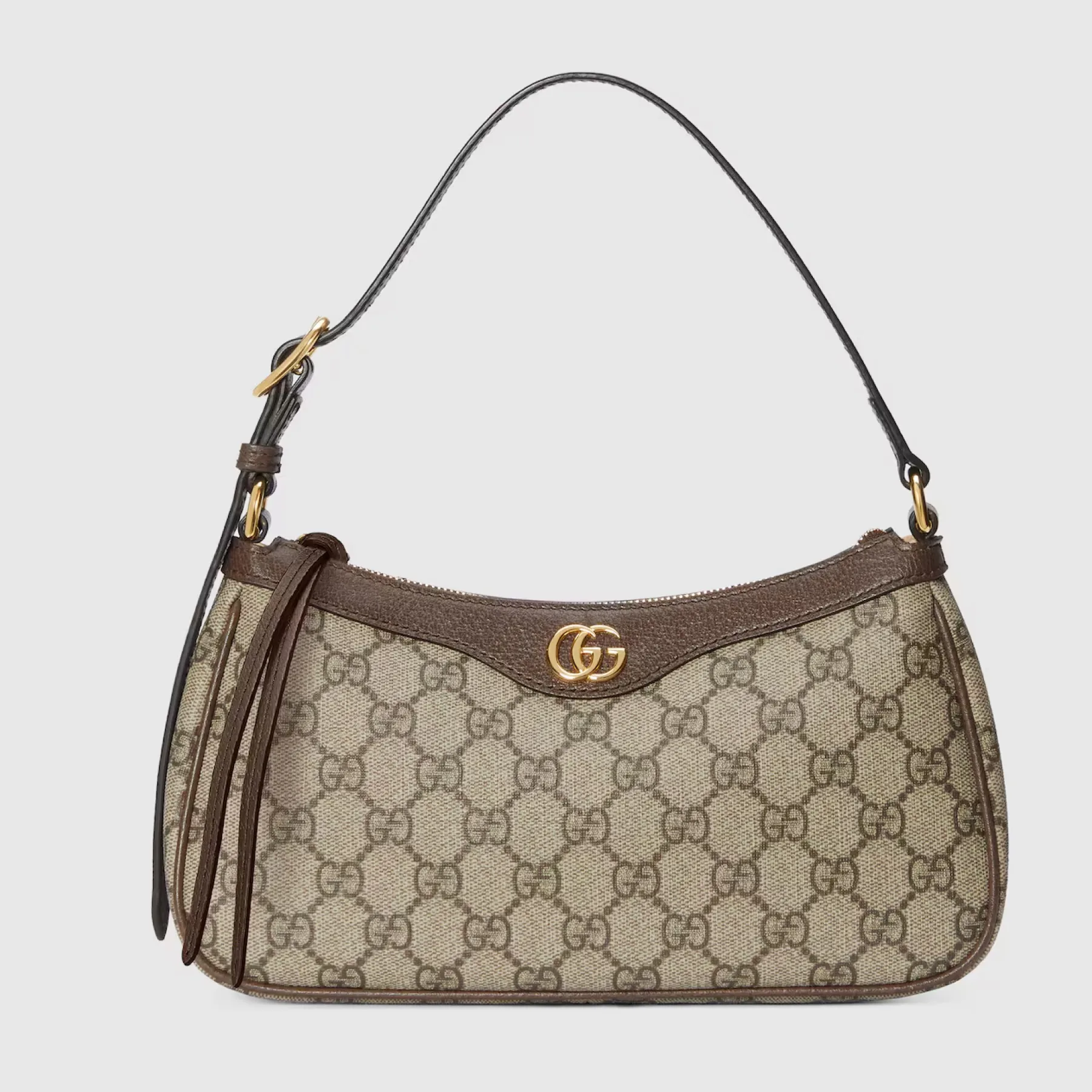 Gucci Ophidia Collection Small Handbag - Beige And Dark Brown Bag