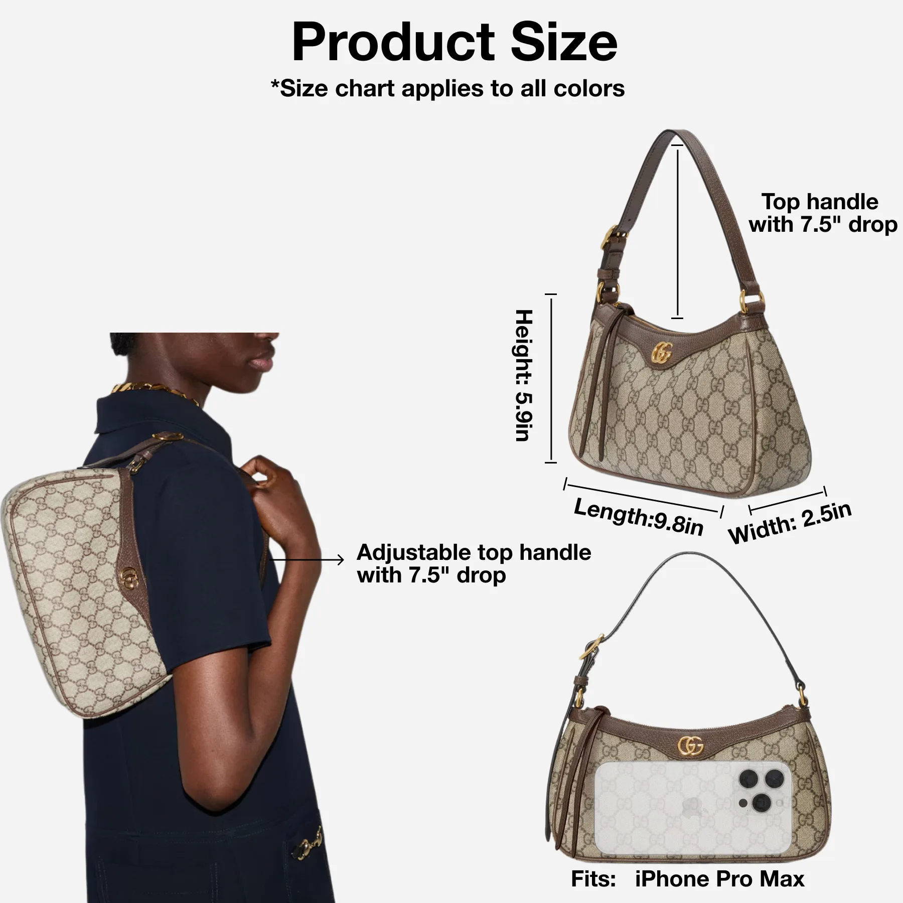 Gucci Ophidia Collection Small Handbag - Beige And Dark Brown Bag