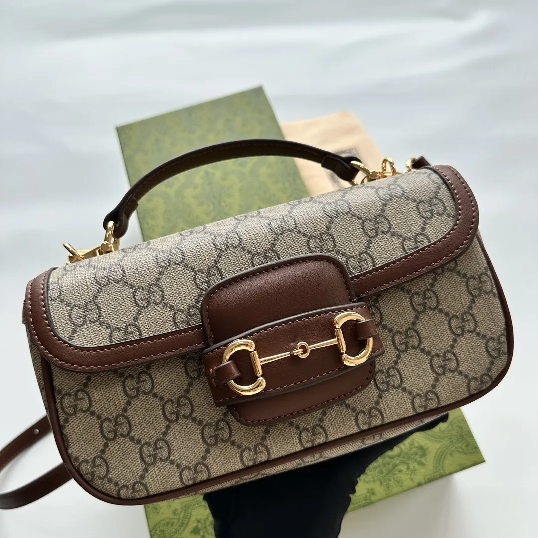 Gucci Horsebit 1955 Small Brown Shoulder Bag