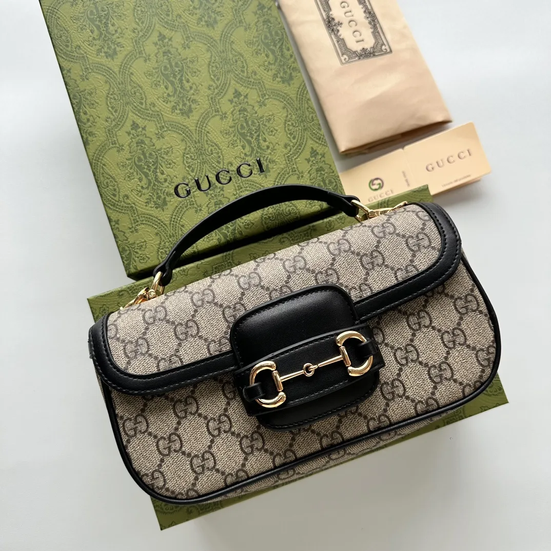 Gucci Horsebit 1955 Small Black Shoulder Bag