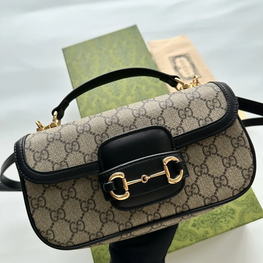 Gucci Horsebit 1955 Small Black Shoulder Bag