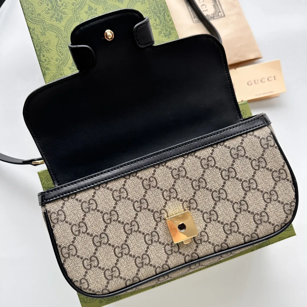 Gucci Horsebit 1955 Small Black Shoulder Bag