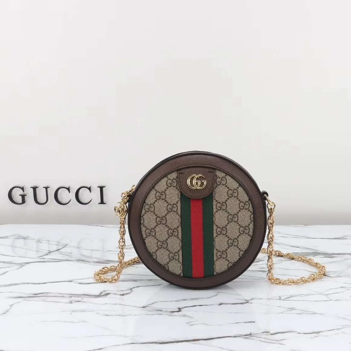 [TOP]Gucci GG Ophidia Mini Round Shoulder Bag