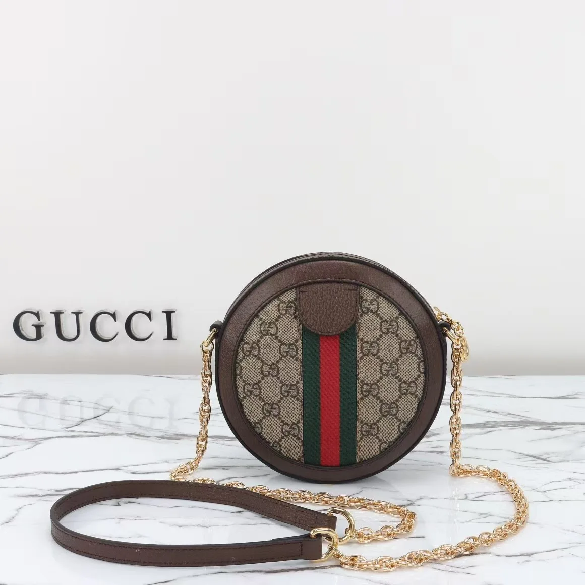[TOP]Gucci GG Ophidia Mini Round Shoulder Bag