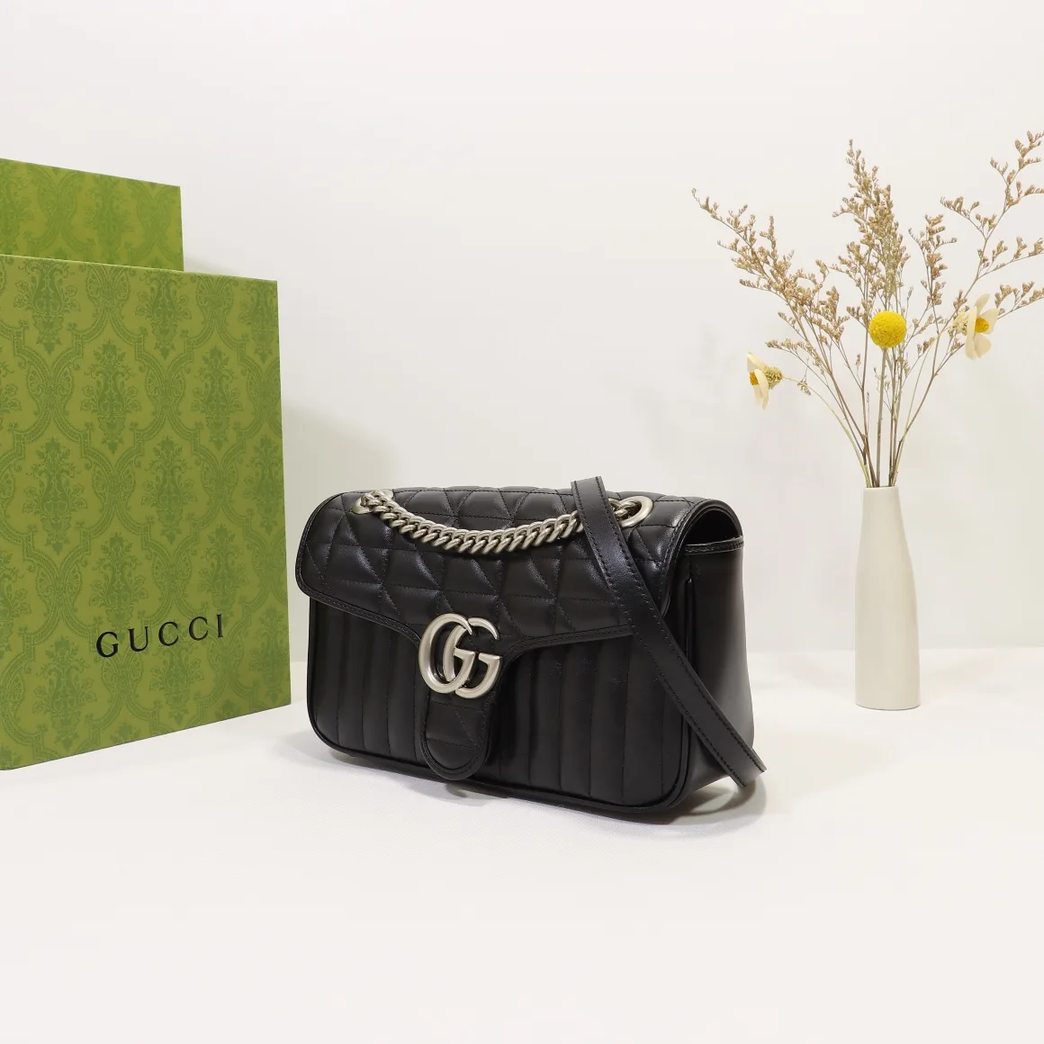Gucci GG Marmont Small Shoulder Bag Black - Bag