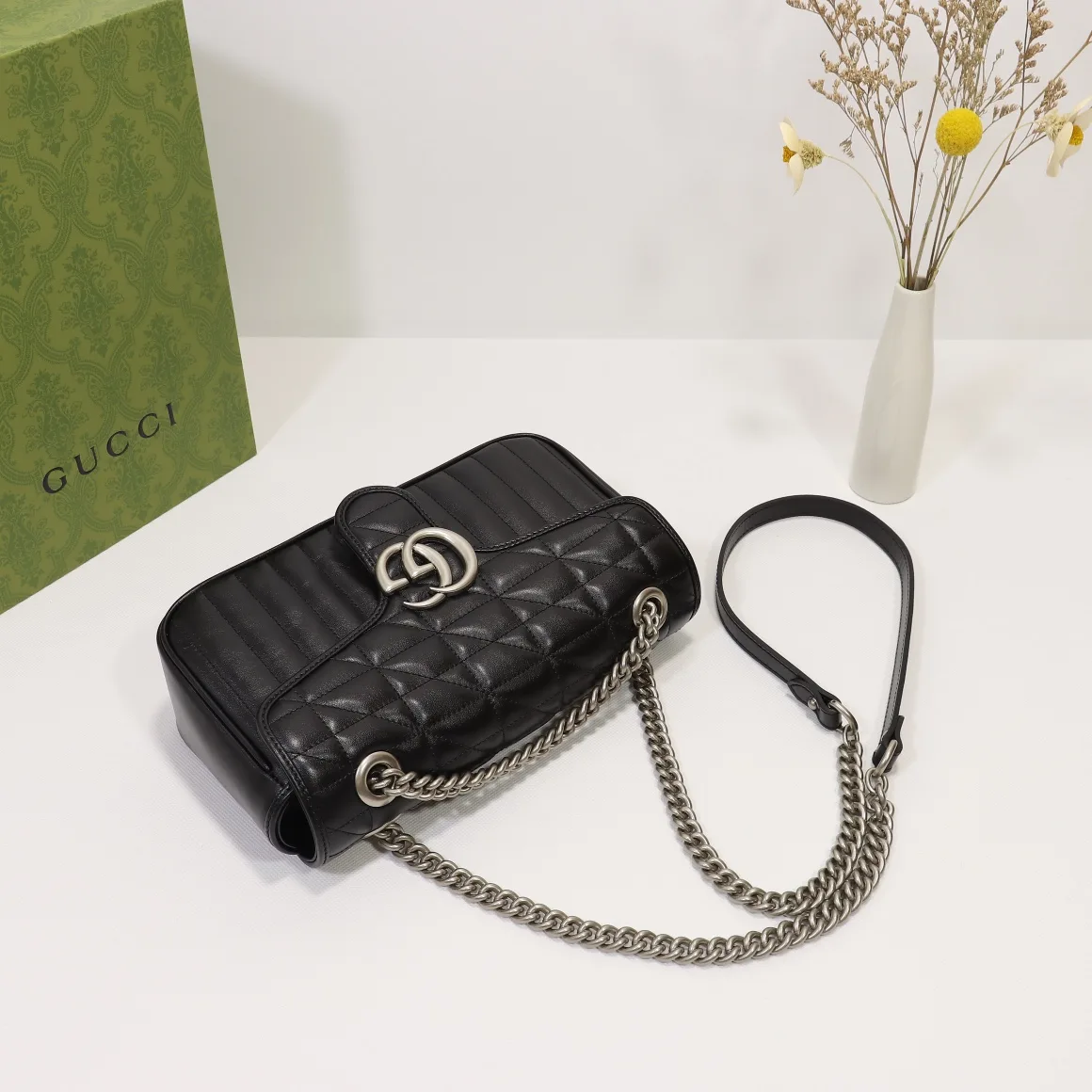 Gucci GG Marmont Small Shoulder Bag Black - Bag