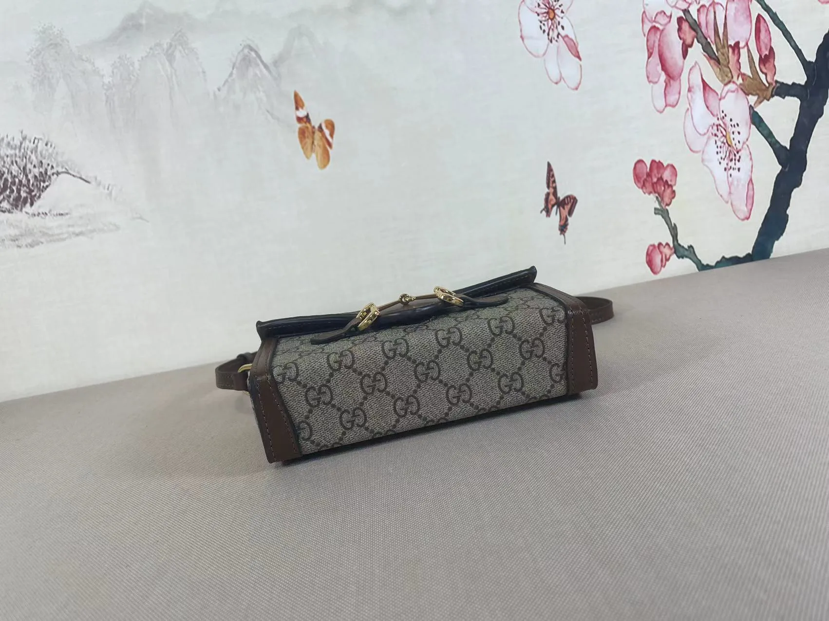 Gucci Horsebit 1955 series mini handbag GG Supreme canvas - Ebony