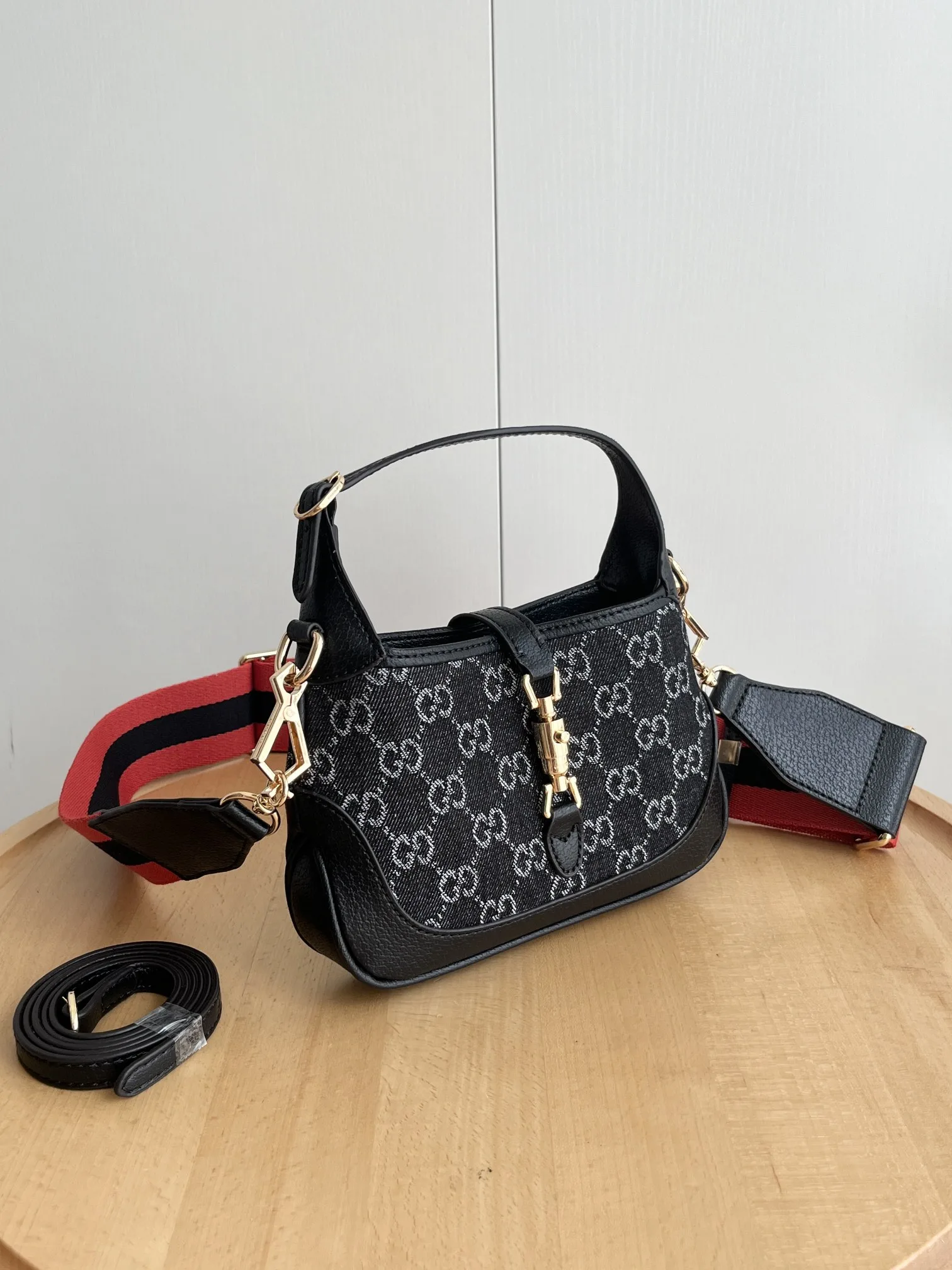 Gucci Mini Jackie 1961 Bag in Horsebit Black Denim and GHW - Bag