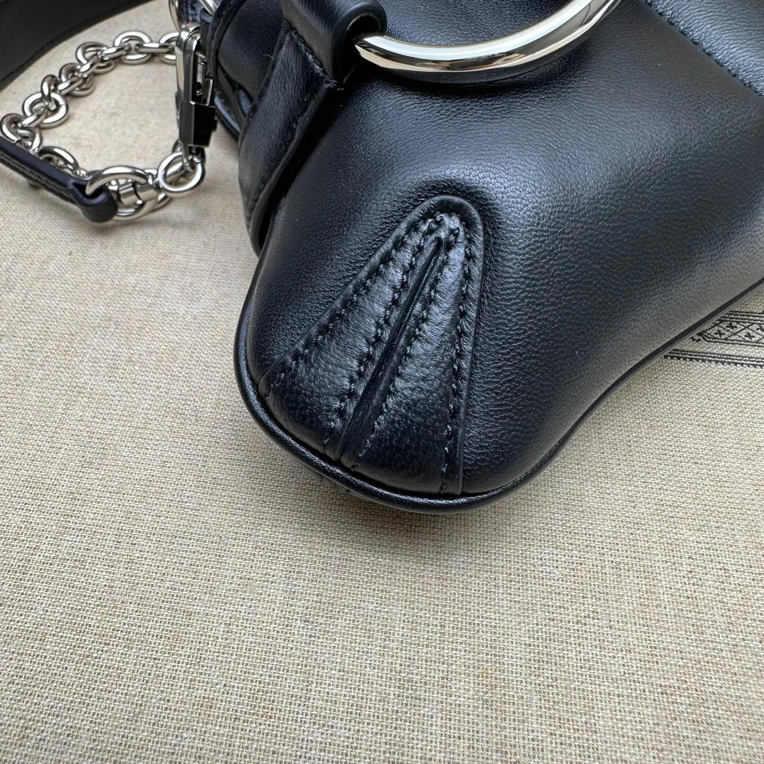 Gucci Horsebit Chain Small Shoulder Bag Black - Bag