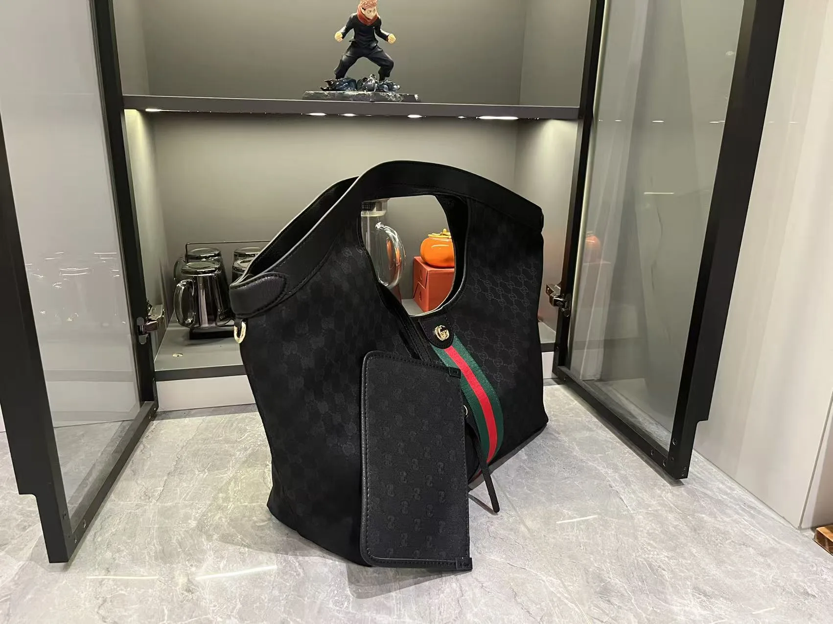 Gucci Giglio GG large tote bag - Dark Black