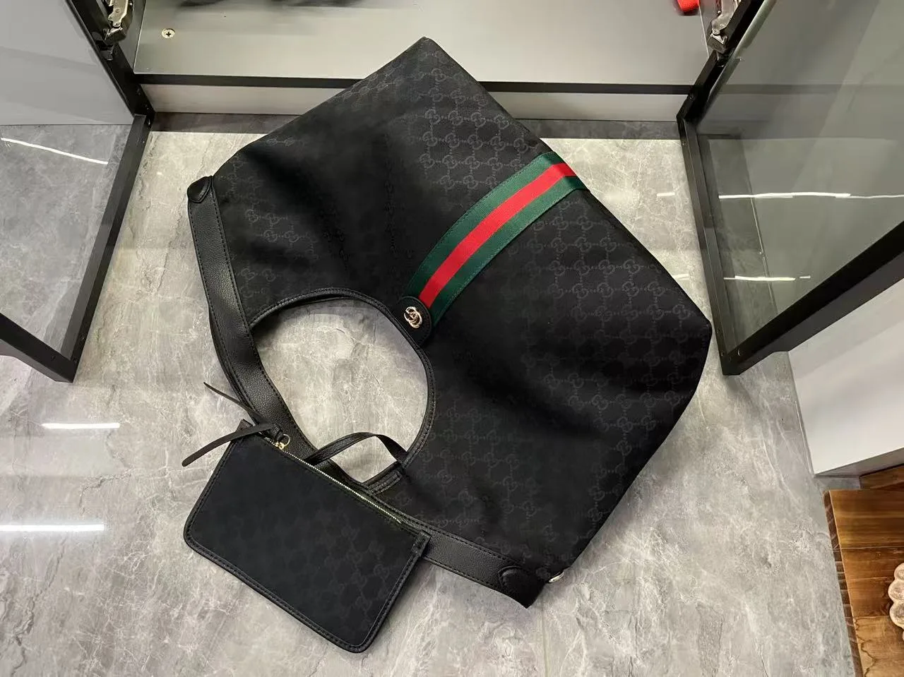 Gucci Giglio GG large tote bag - Dark Black