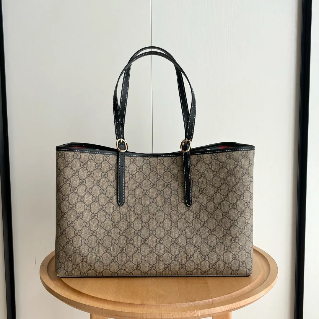 Gucci GG Emblem Large black tote bag