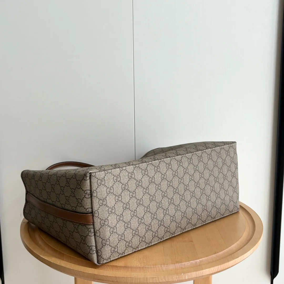 Gucci GG Emblem Large brown tote bag