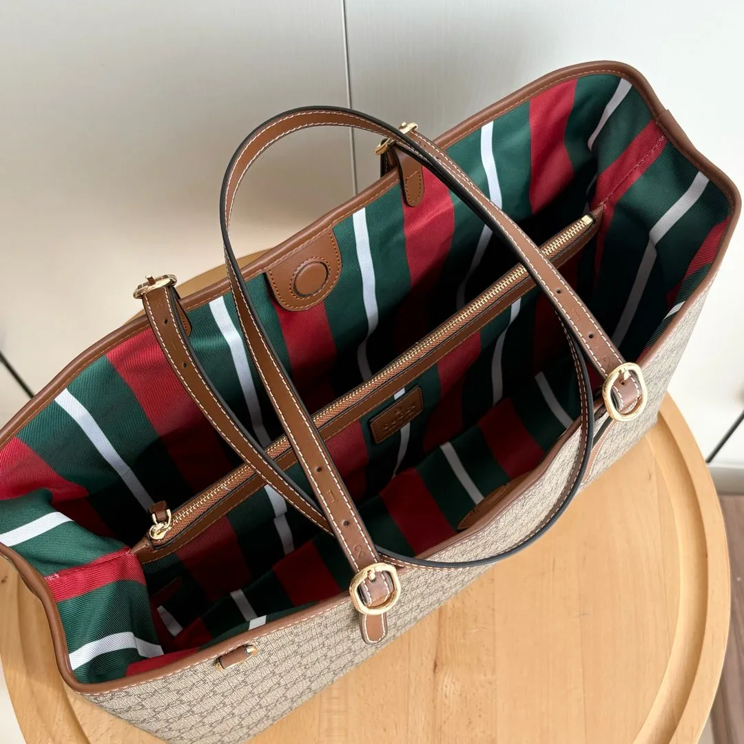 Gucci GG Emblem Large brown tote bag