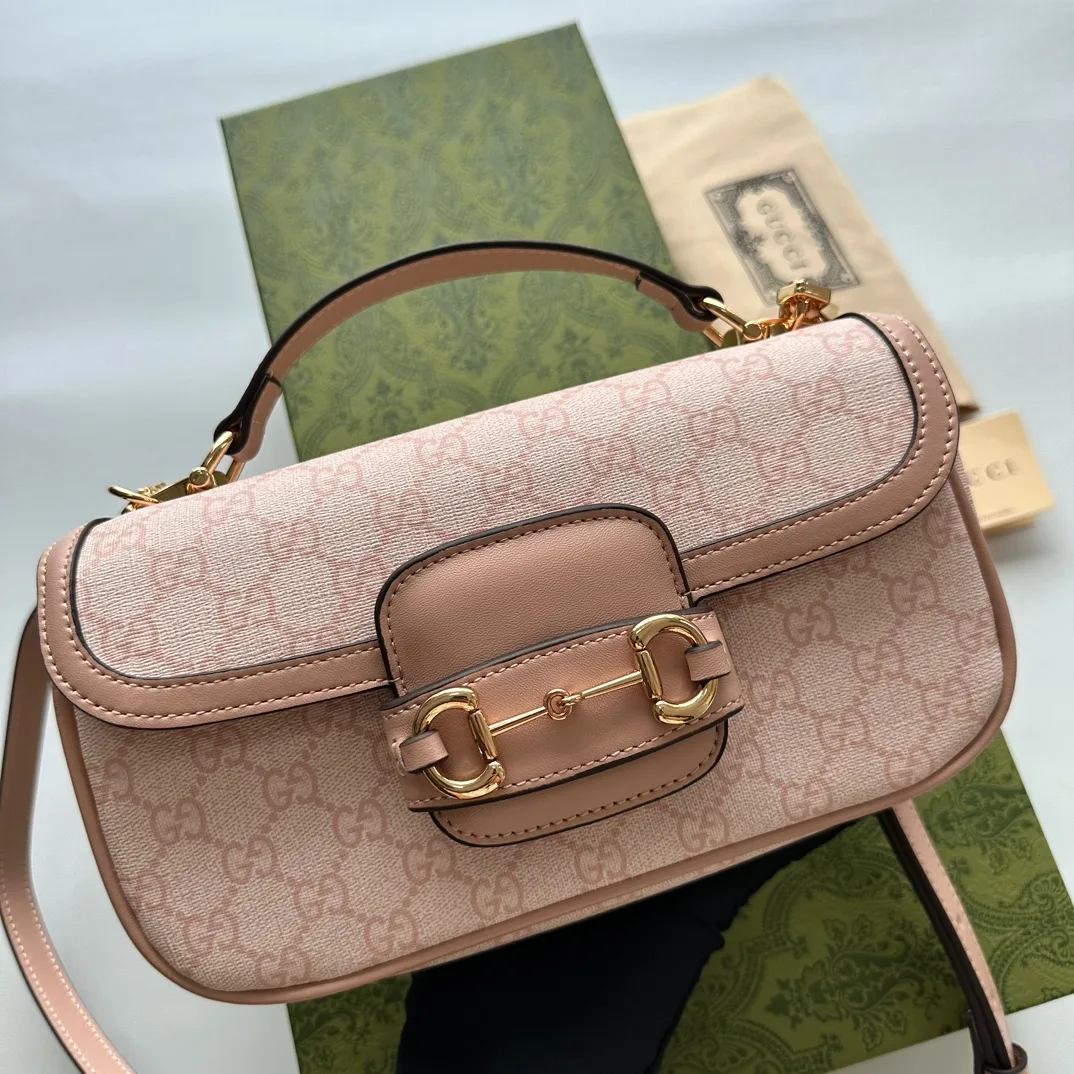 Gucci Horsebit 1955 Small Pink Shoulder Bag