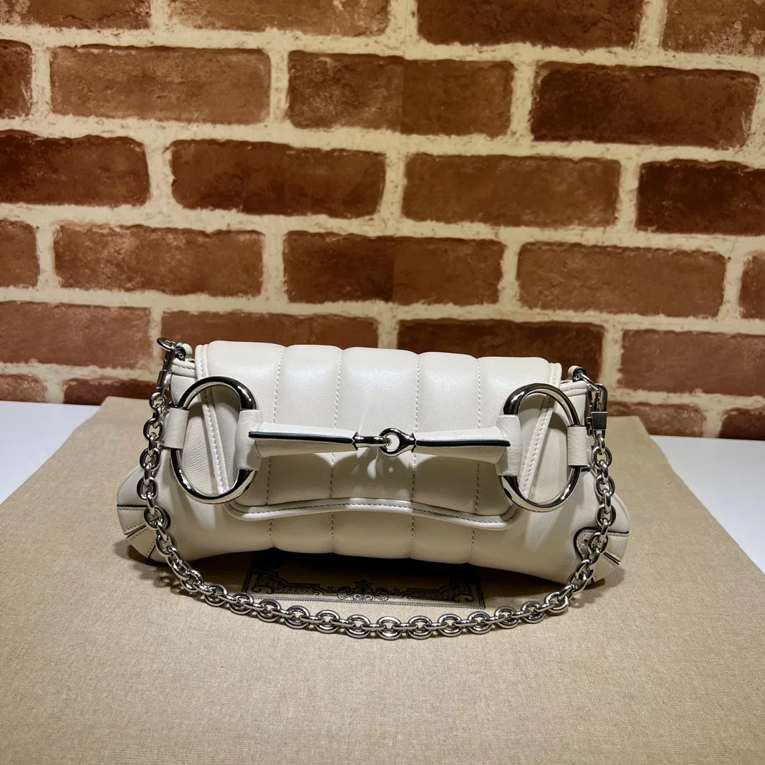 Gucci Horsebit Chain Small Shoulder Bag White - Bag