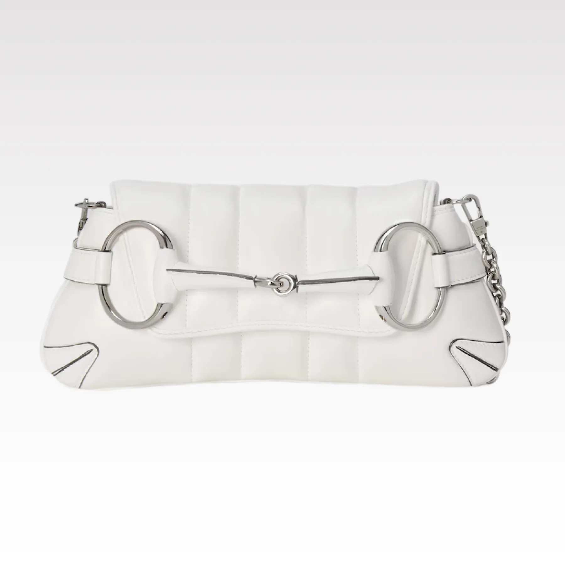 Gucci Horsebit Chain Small Shoulder Bag White - Bag
