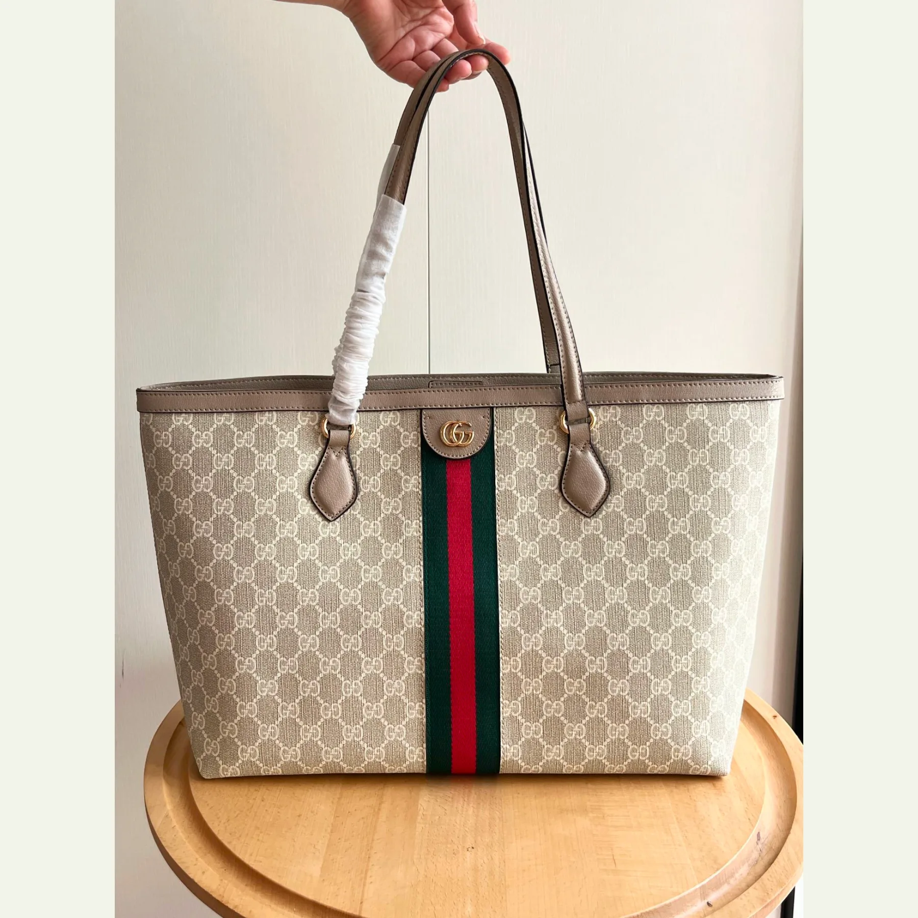 Gucci Ophidia medium tote bag Beige- Bag