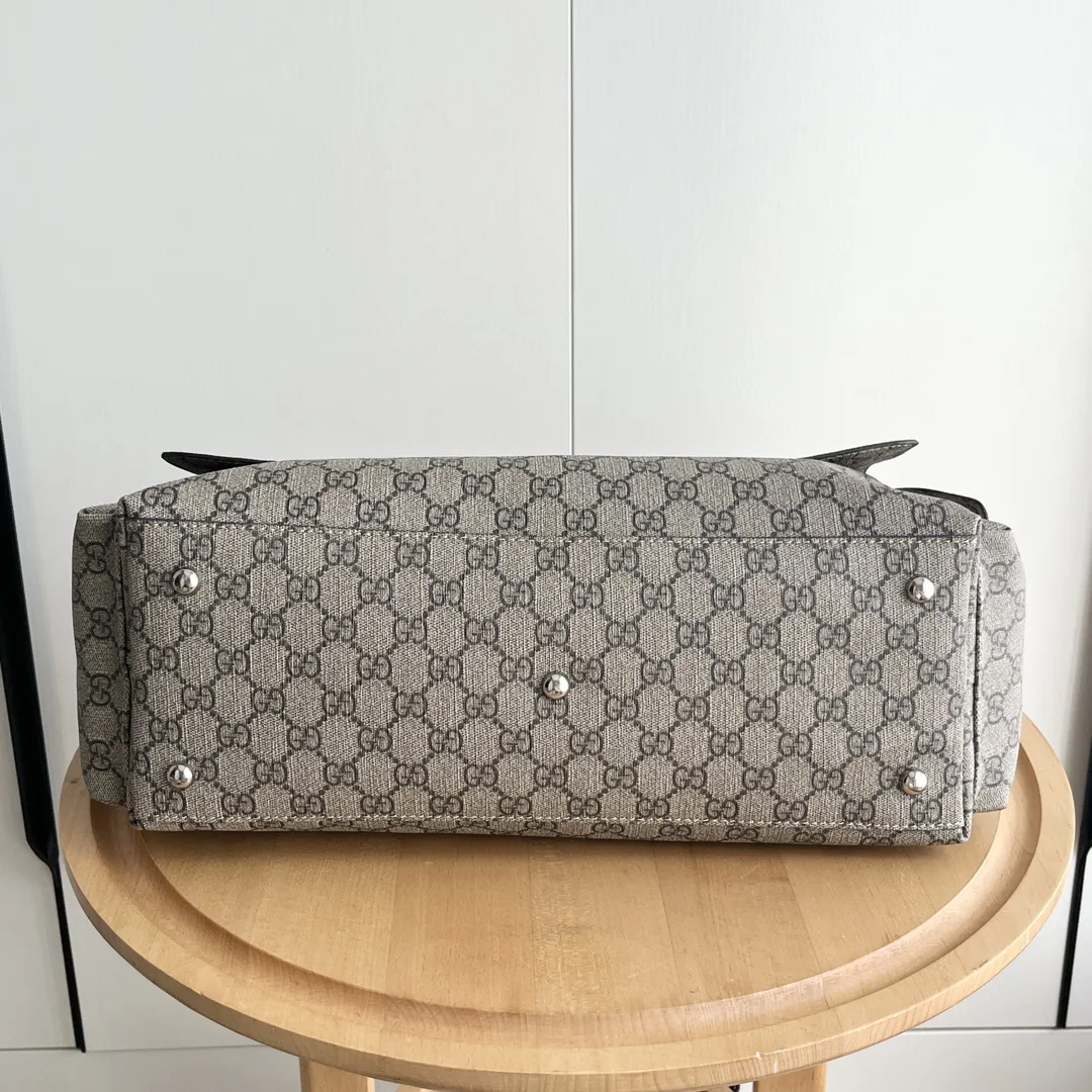 GUCCI GG Diaper Bag Khaki Monogram