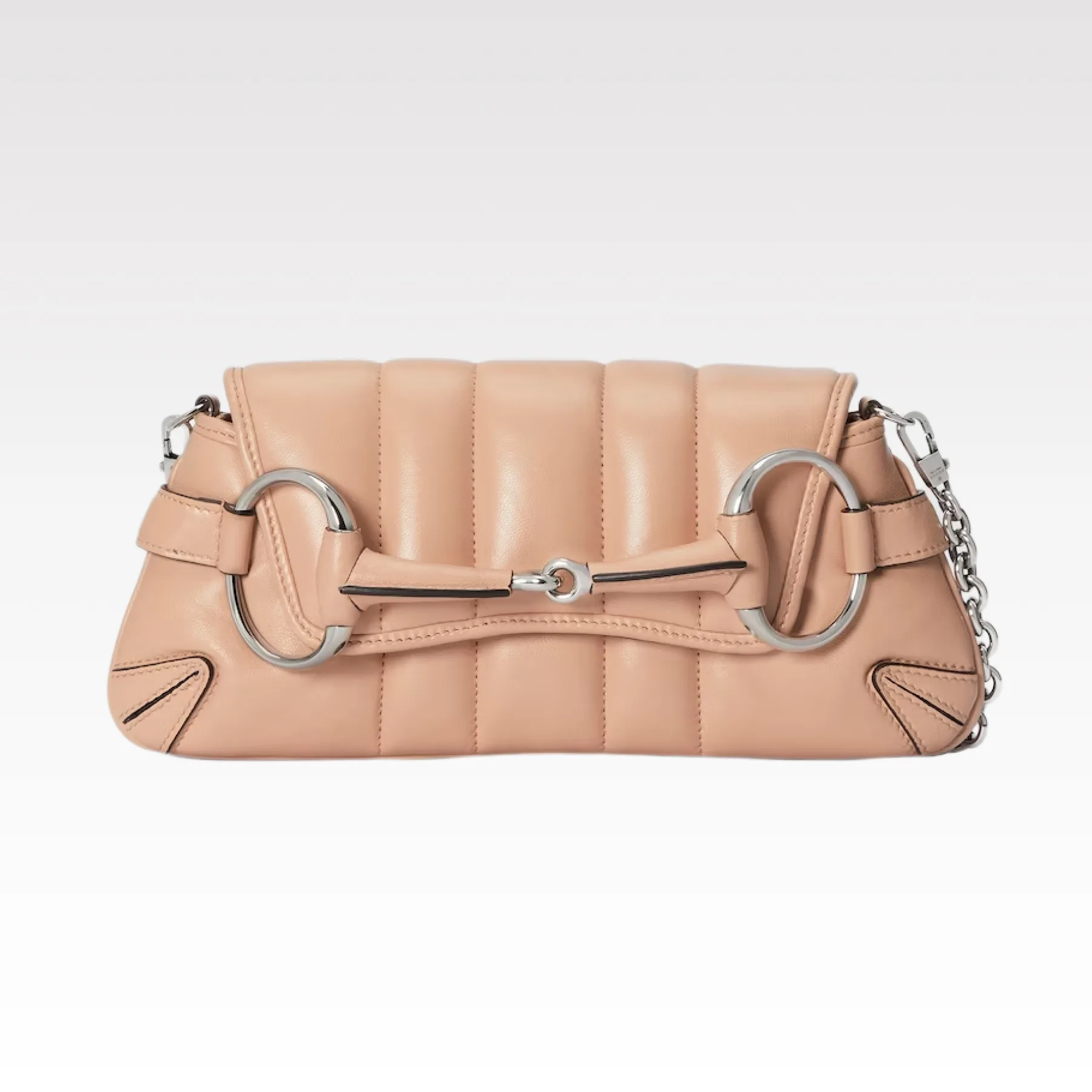 Gucci Horsebit Chain Small Shoulder Bag Rose Beige - Bag