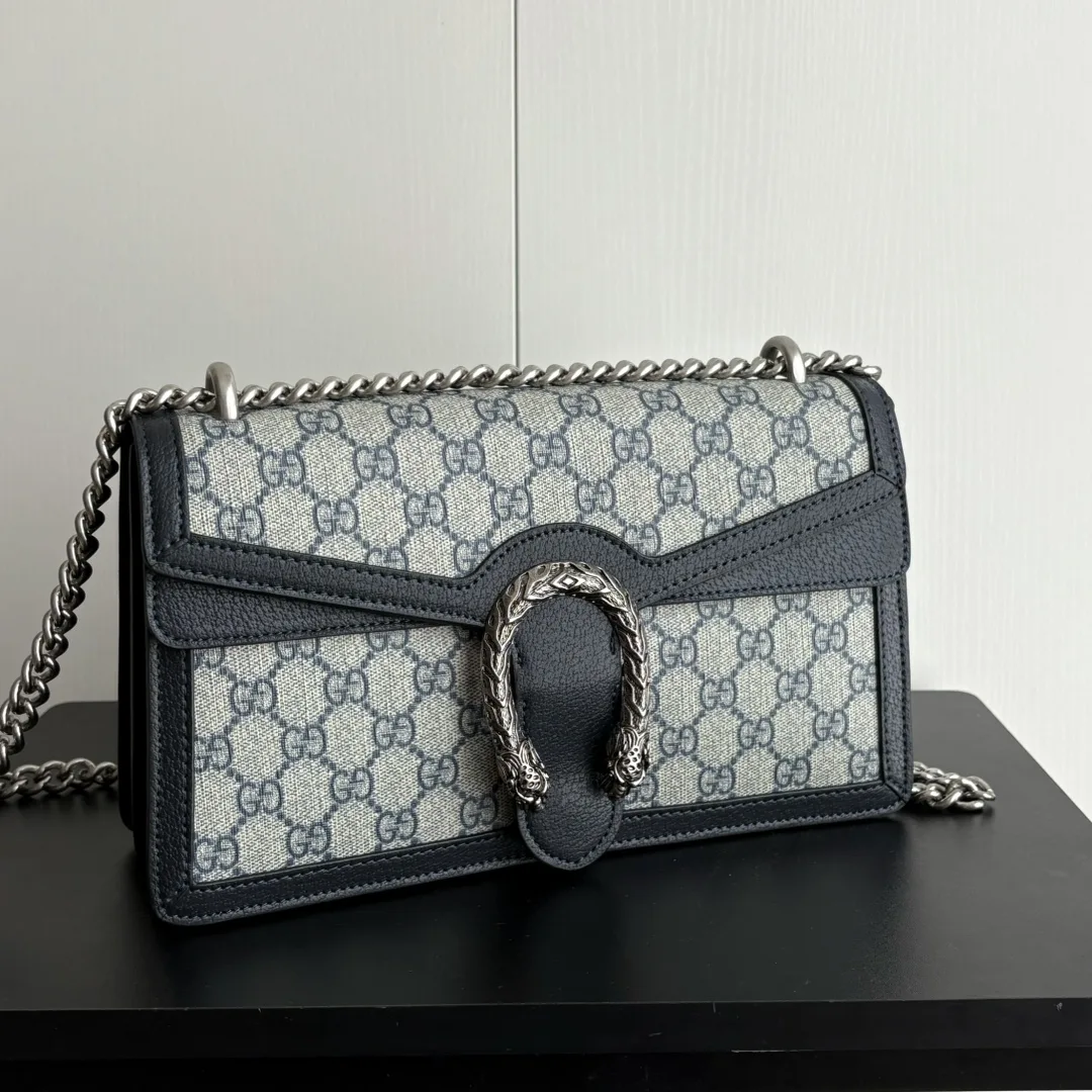 Gucci Dionysus Bag Medium GG Supreme - blue and beige