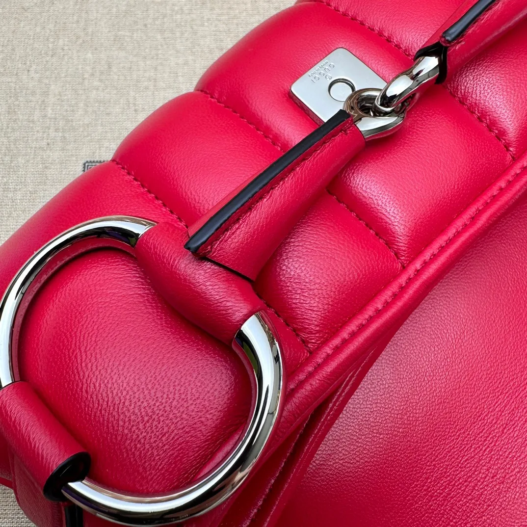 Gucci Horsebit Chain Small Shoulder Bag Red - Bag