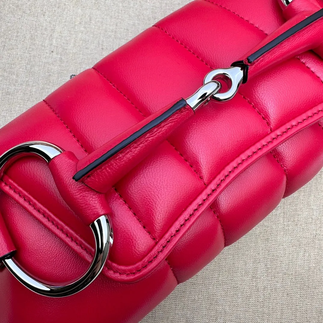 Gucci Horsebit Chain Small Shoulder Bag Red - Bag