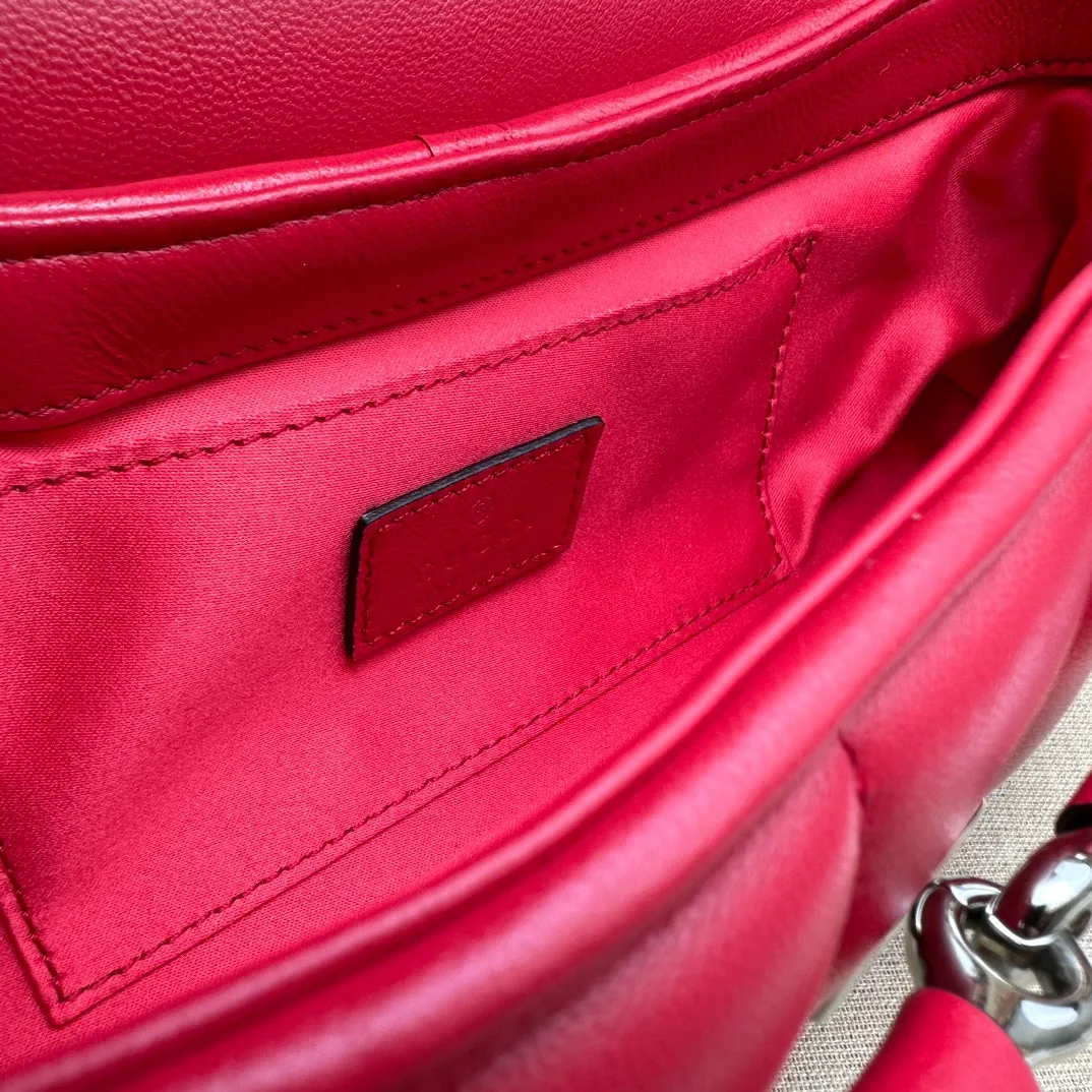 Gucci Horsebit Chain Small Shoulder Bag Red - Bag